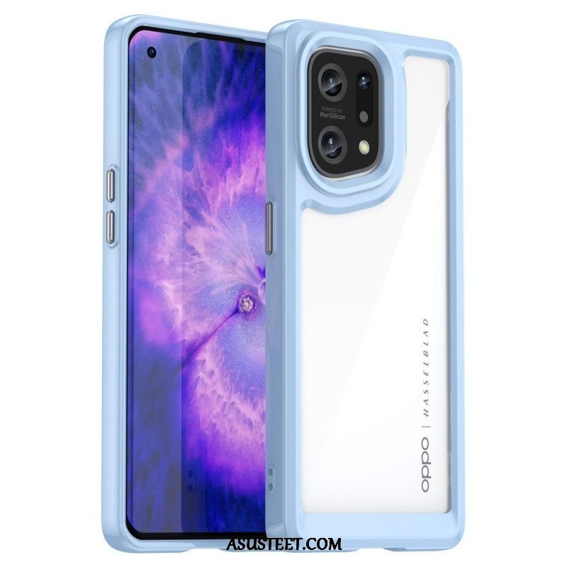 Case Oppo Find X5 Hybridiväriset Reunat