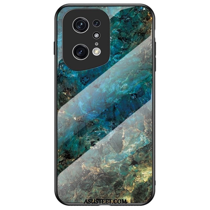 Case Oppo Find X5 Pro Marmorivärit Karkaistu Lasi