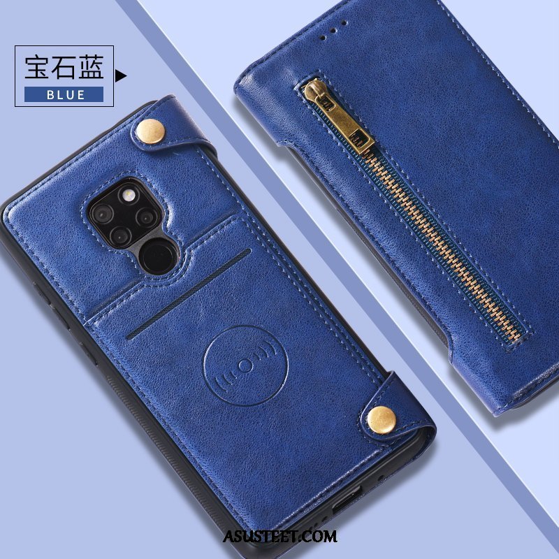 Huawei Mate 20 X Kuoret All Inclusive Suojaus Punainen Salkku Nahkakotelo