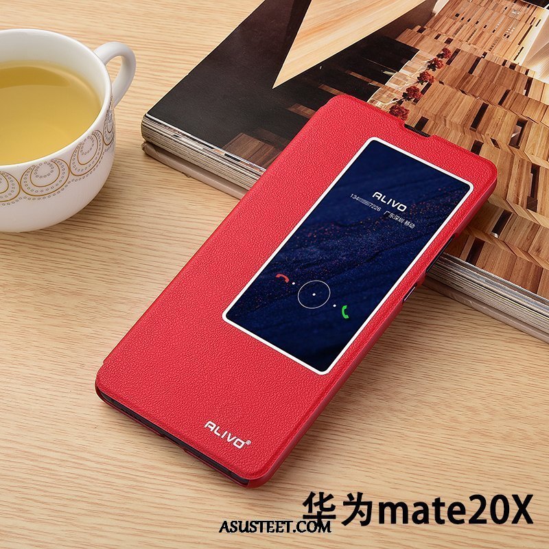 Huawei Mate 20 X Kuoret Windows Punainen Puhelimen Kuori Kotelo
