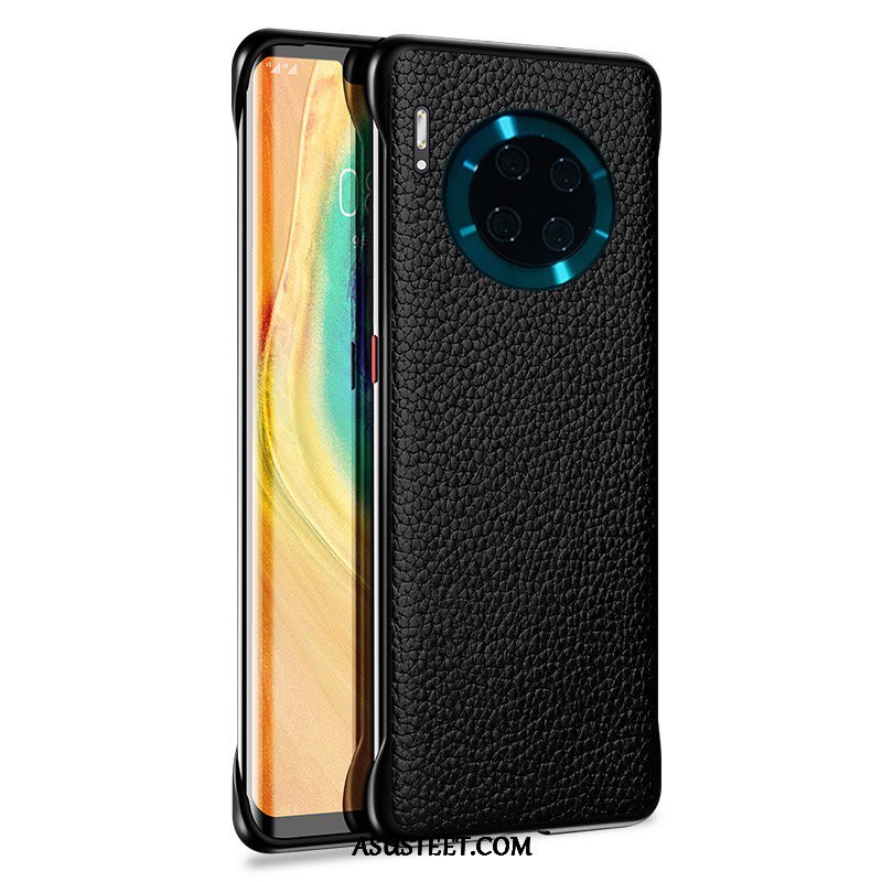 Huawei Mate 30 Kuoret Ylellisyys Nahka Lehmä Kukkakuvio Vihreä