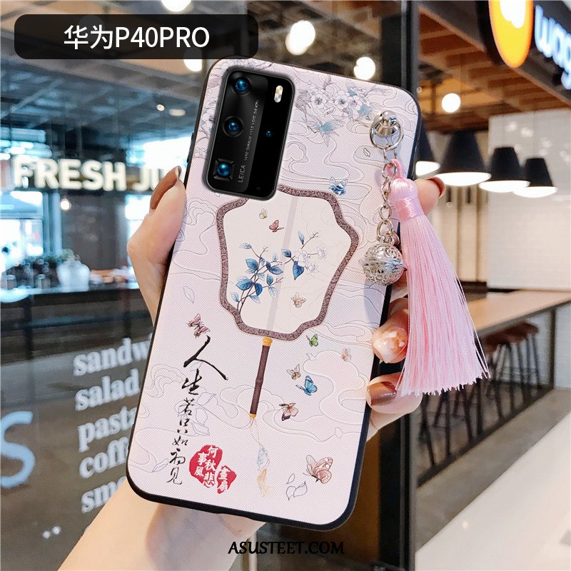 Huawei P40 Pro Kuoret Kuori Kiinalainen Tyyli Punainen Suojaus Puhelimen