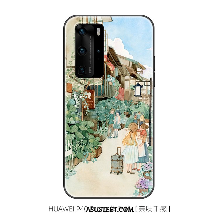 Huawei P40 Pro Kuoret Kustannukset Silikoni Sininen Ihana Pieni