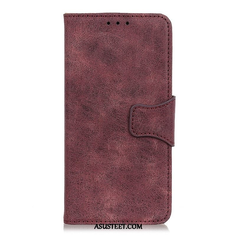 Kotelot Samsung Galaxy S22 5G Vintage Haljasnahkaa