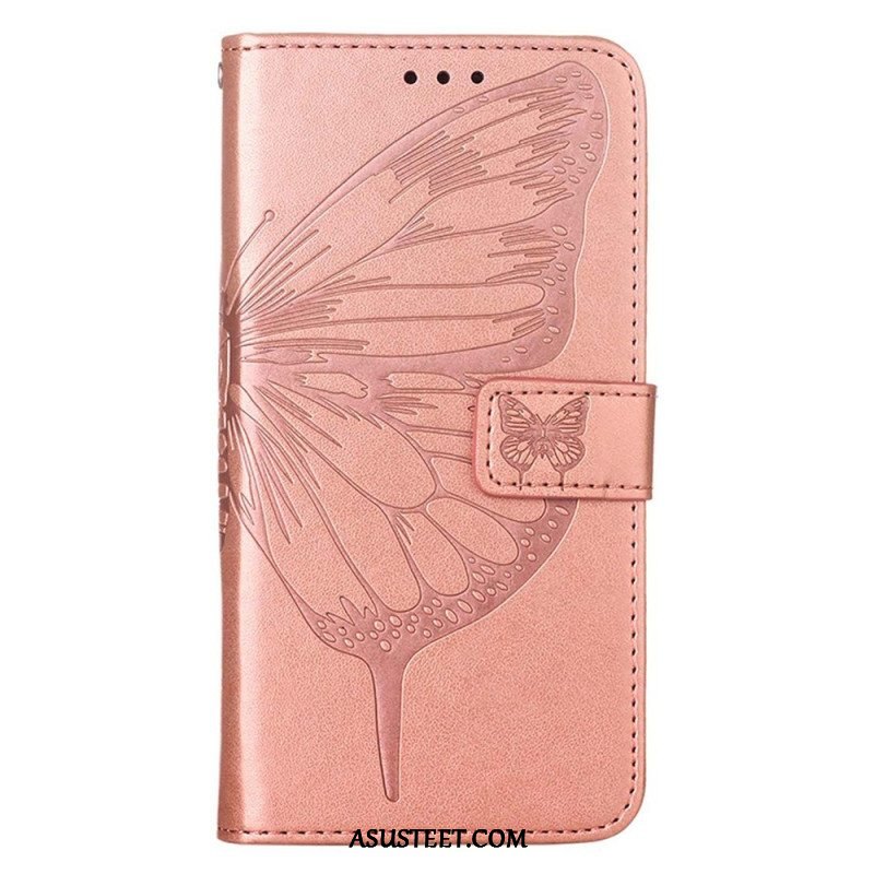 Kotelot Xiaomi 12 Lite Butterfly Design Kaulanauhalla