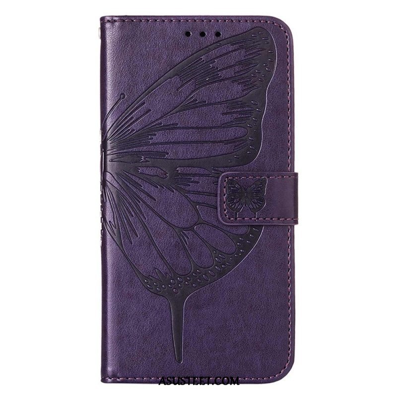 Kotelot Xiaomi 12 Lite Butterfly Design Kaulanauhalla