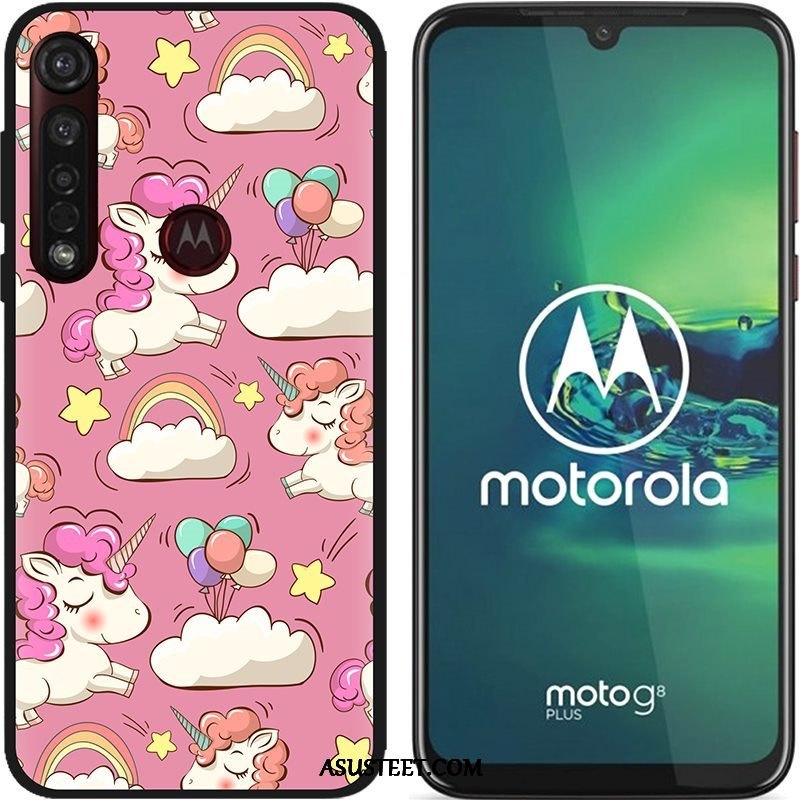 Moto G8 Plus Kuoret Luova Maalaus Puhelimen Pesty Suede Pehmeä Neste