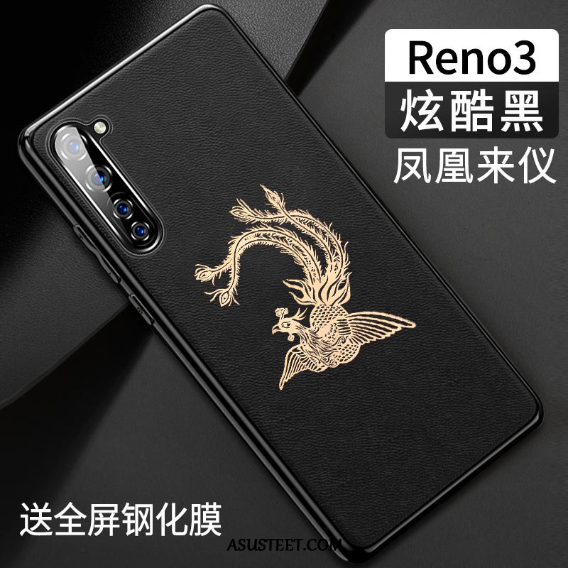 Oppo Reno 3 Kuori Kuoret Kukkakuvio Vihreä Puhelimen Kotelo