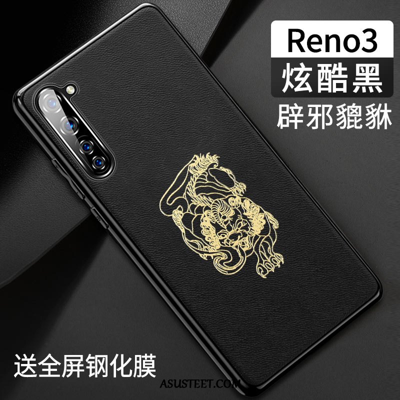 Oppo Reno 3 Kuori Kuoret Kukkakuvio Vihreä Puhelimen Kotelo