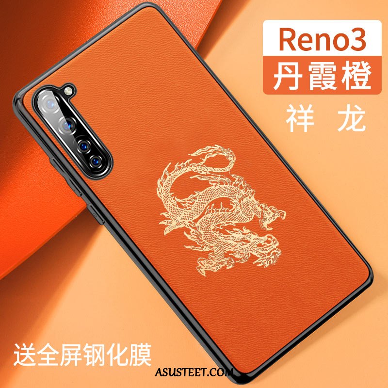 Oppo Reno 3 Kuori Kuoret Kukkakuvio Vihreä Puhelimen Kotelo