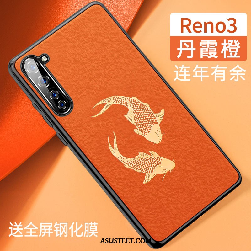 Oppo Reno 3 Kuori Kuoret Kukkakuvio Vihreä Puhelimen Kotelo