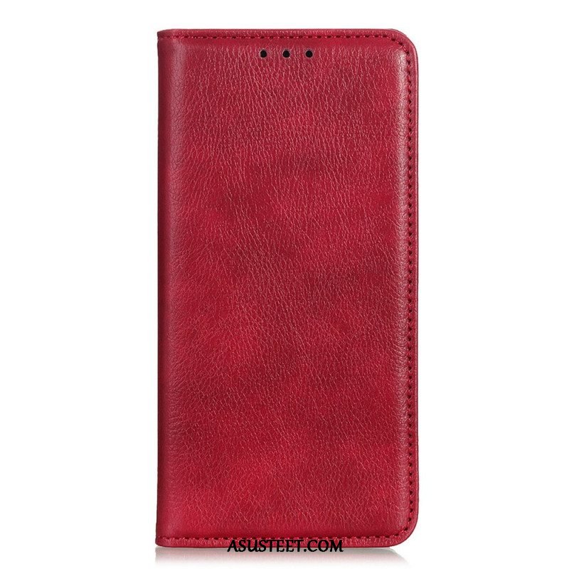Puhelinkuoret Xiaomi Redmi Note 11 / 11S Kotelot Flip Litsi Haljasnahan Rakenne
