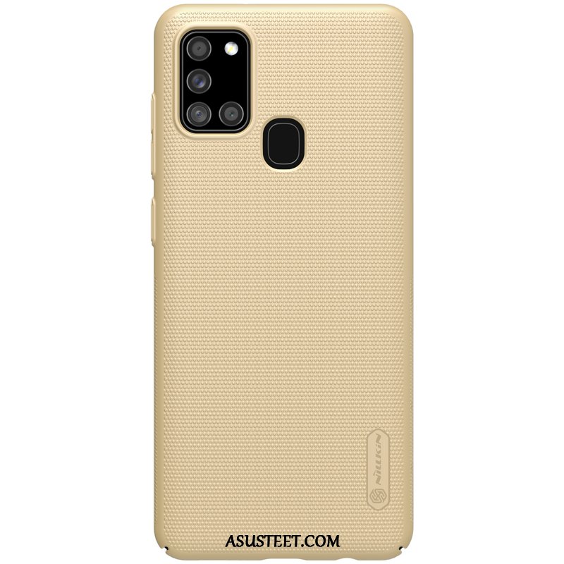 Samsung Galaxy A21s Kuoret Ohut Punainen Kulta Puhelimen Pesty Suede