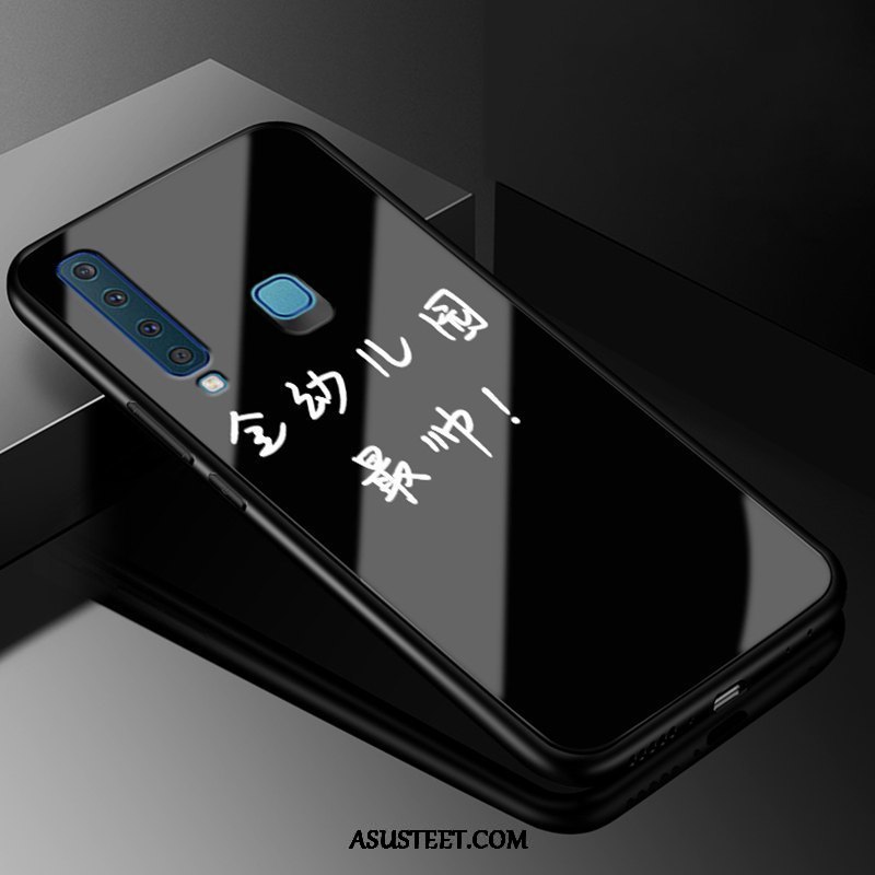 Samsung Galaxy A9 Kuoret Kotelo Tide-brändi Lasi Murtumaton Musta