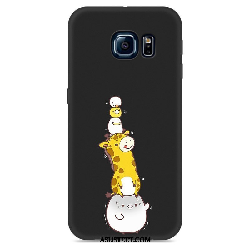 Samsung Galaxy S6 Kuoret Kuori Sarjakuva Tähti Kotelo Musta