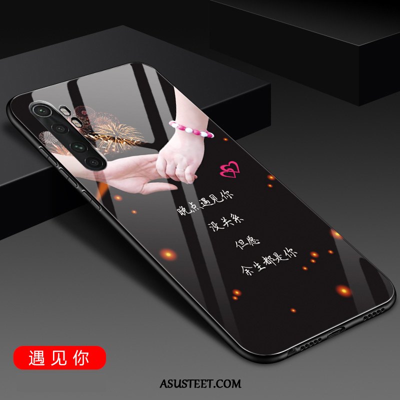 Xiaomi Mi Note 10 Lite Kuoret Puhelimen Lasi Silikoni Kova Musta