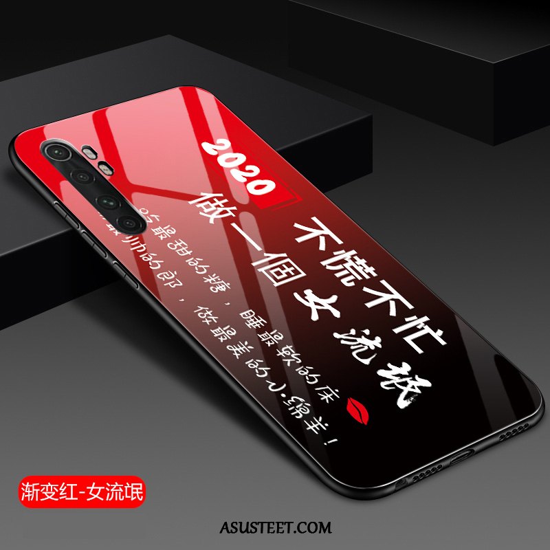 Xiaomi Mi Note 10 Lite Kuoret Puhelimen Lasi Silikoni Kova Musta