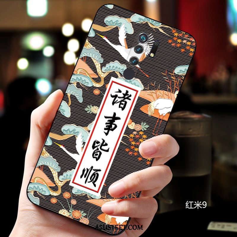 Xiaomi Redmi 9 Kuoret Pieni Persoonallisuus Pehmeä Neste Pesty Suede Ultra