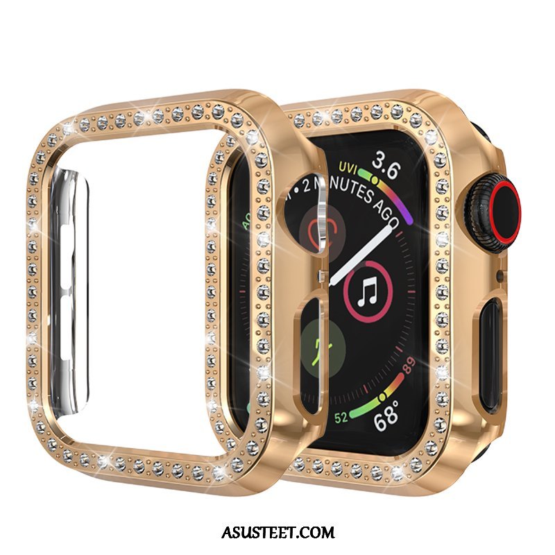 Apple Watch Series 3 Kuori Kuoret Suojaus Rhinestone Inlay Murtumaton Kulta Kotelo