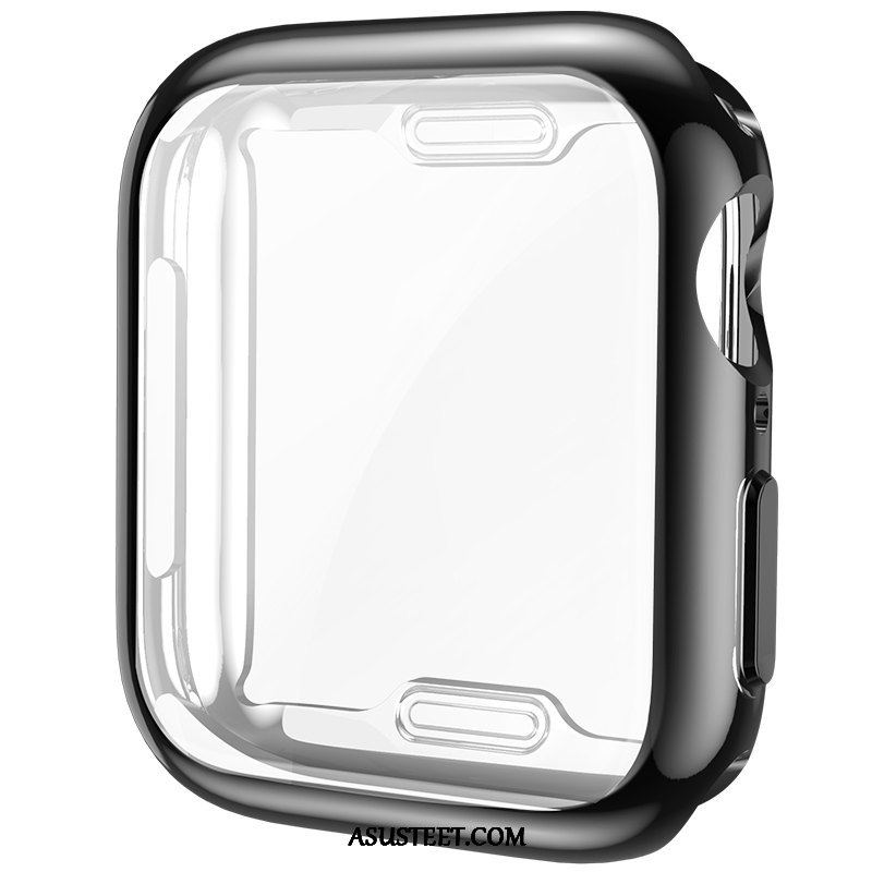 Apple Watch Series 5 Kuori Kuoret Pehmeä Neste Silikoni Kotelo Ohut Musta