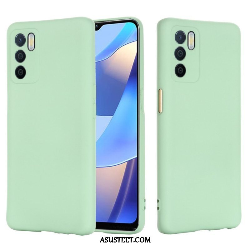 Case Oppo A16 / A16s Nestemäinen Silikoni Kaulanauhalla