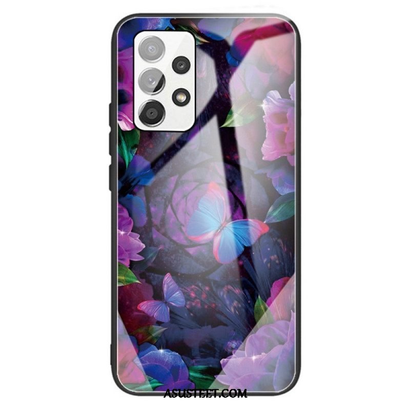 Case Samsung Galaxy A13 Butterflies Variation Karkaistu Lasi