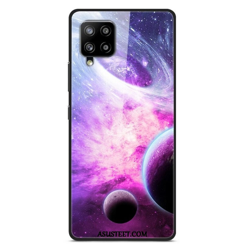 Case Samsung Galaxy A42 5G Lasi- Ja Silikoniplaneetat Tulessa