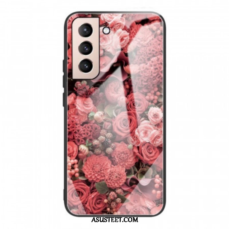 Case Samsung Galaxy S22 5G Rose Flowers Karkaistu Lasi
