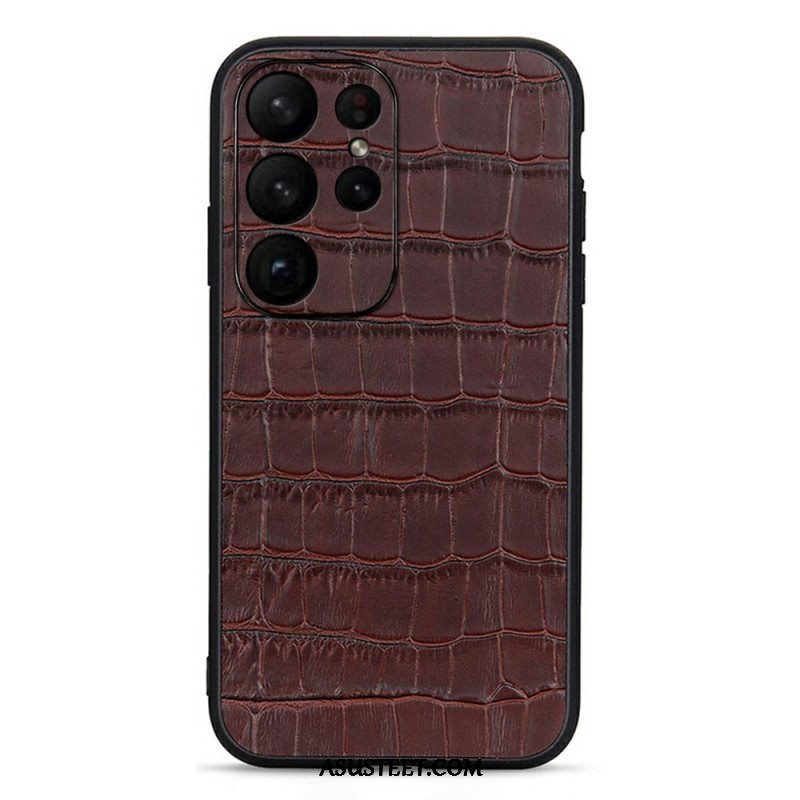 Case Samsung Galaxy S23 Ultra 5G Aitoa Krokotiilityylistä Nahkaa