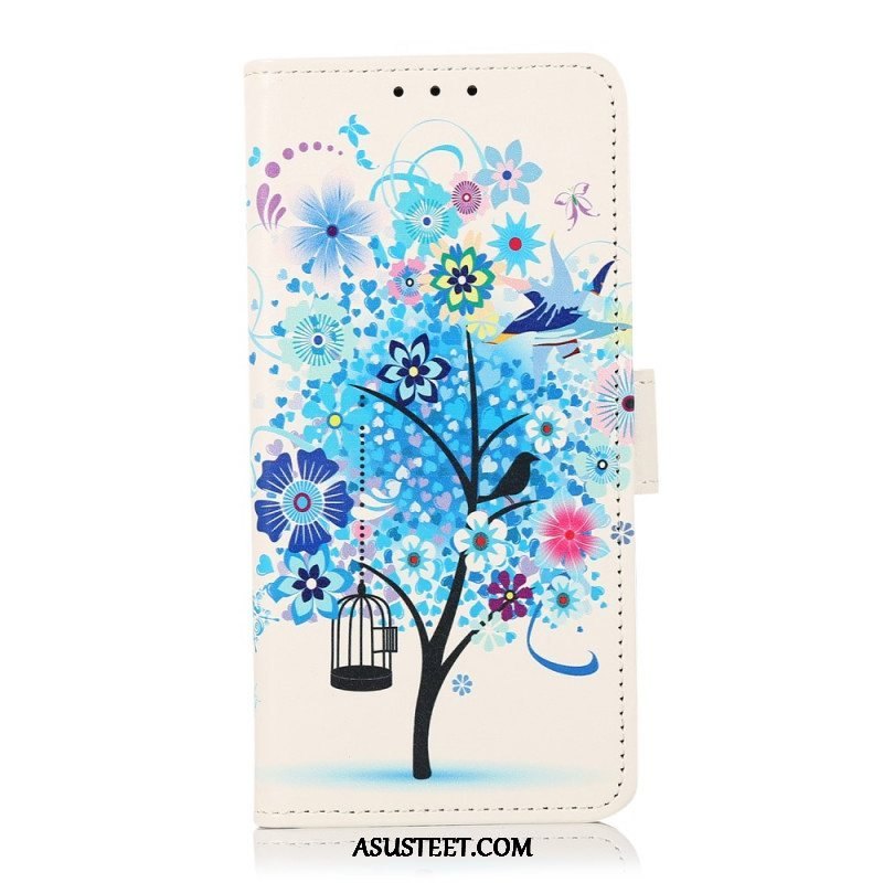 Flip Case Samsung Galaxy A13 5G / A04s Kukkiva Puu