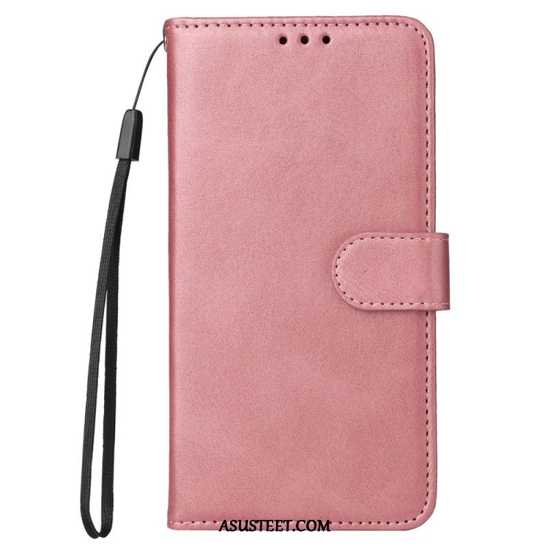 Flip Case Xiaomi Redmi Note 12 Pro Plus Suojaketju Kuori Tavallinen Hihnalla