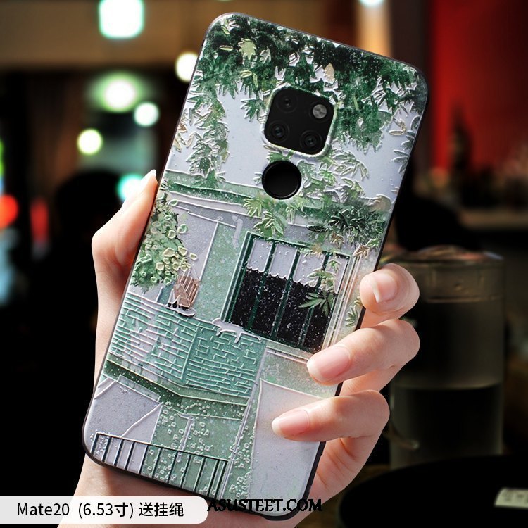 Huawei Mate 20 Kuoret Persoonallisuus Vihreä Pesty Suede Pehmeä Neste Tide-brändi