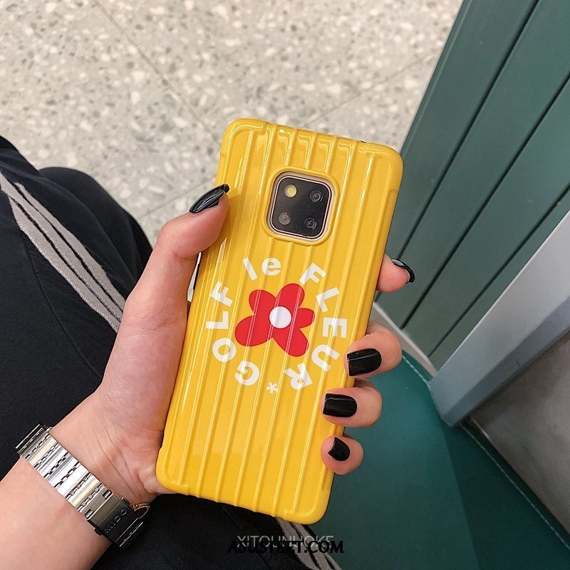 Huawei Mate 20 Pro Kuoret Kukkia Kirjain Keltainen Puhelimen Kuori