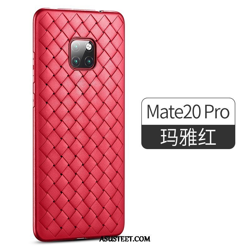 Huawei Mate 20 Pro Kuori Kuoret Kudonta Ohut Punainen Luova Kotelo
