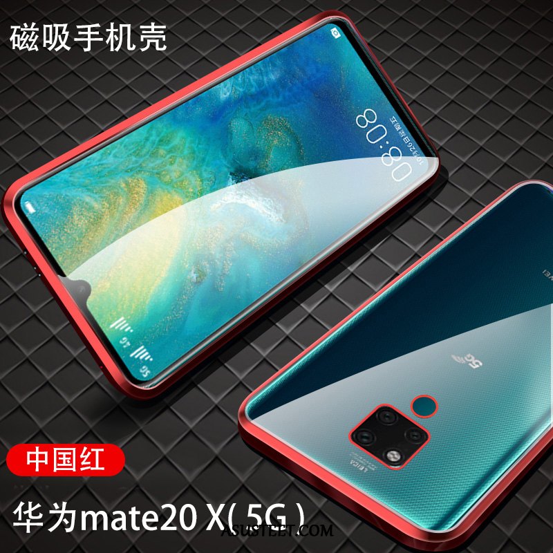 Huawei Mate 20 X (5g) Kuoret Magneettinen Ohut Kehys Puhelimen Läpinäkyvä