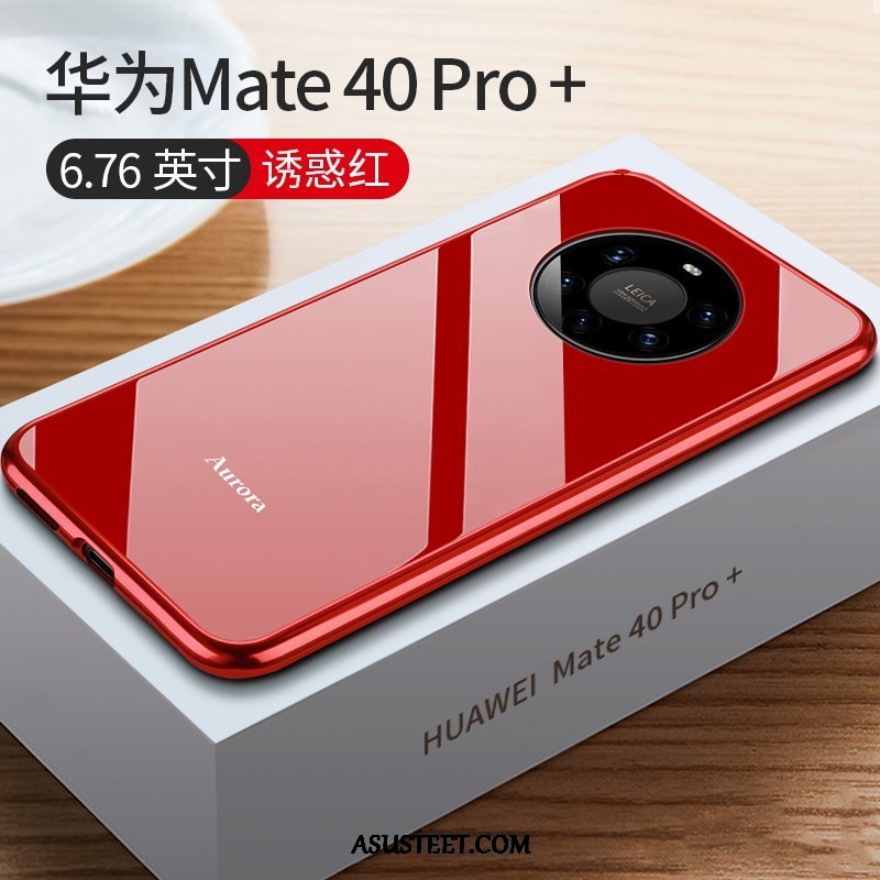 Huawei Mate 40 Pro+ Kuori Kuoret Punainen Lasi Kehys Kotelo Suojaus