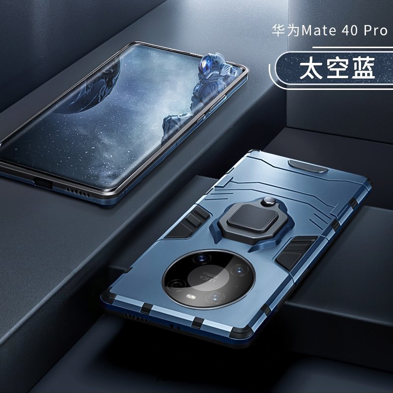 Huawei Mate 40 Pro Kuori Kuoret Suojaus Auto Tuki Sininen Murtumaton