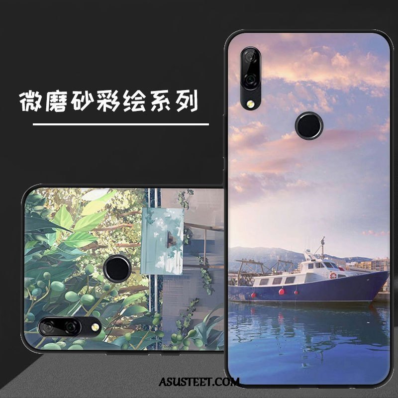 Huawei P Smart 2019 Kuori Kuoret Murtumaton Yksinkertainen Pesty Suede Trendi Tuuli