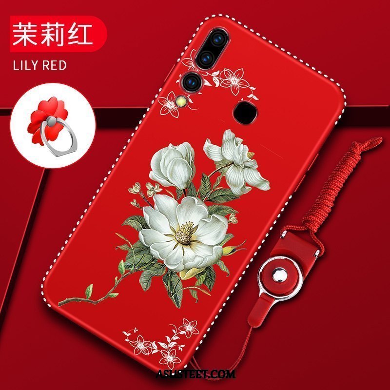 Huawei P Smart+ 2019 Kuori Kuoret Pesty Suede Puhelimen Trendi Net Red Pehmeä Neste