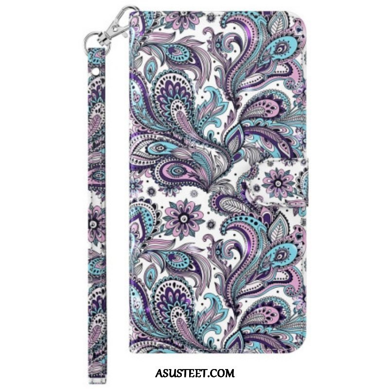 Kotelot Moto G73 5G Suojaketju Kuori Strappy Paisley -kuvio