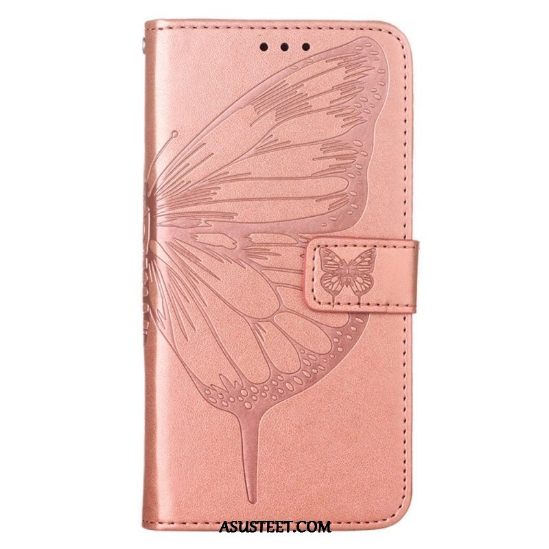 Kotelot Oppo Find X5 Butterfly Design Kaulanauhalla