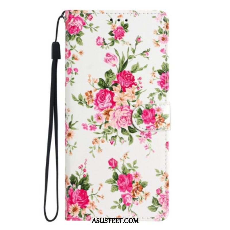 Kotelot Oppo Reno 8 Lite Suojaketju Kuori Hihna Liberty Flowers