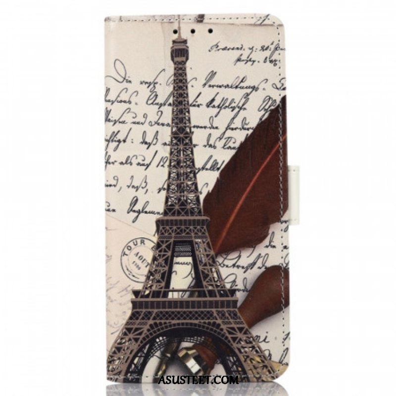 Kotelot Samsung Galaxy M53 5G Runollinen Eiffel-torni