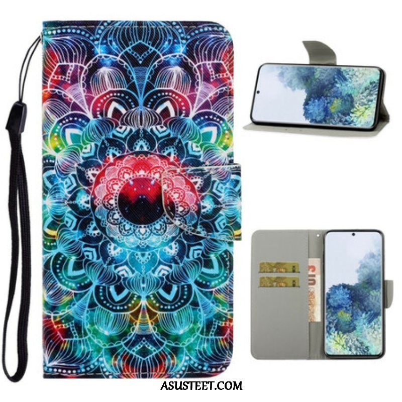 Kotelot Samsung Galaxy S21 5G Suojaketju Kuori Näyttävä Strappy Mandala