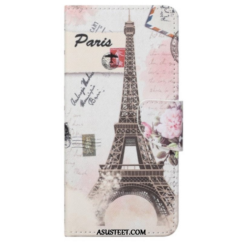 Kotelot Samsung Galaxy S23 5G Vintage Eiffel-torni