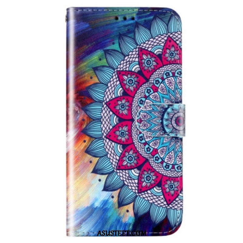 Kotelot Samsung Galaxy S23 Plus 5G Suojaketju Kuori Värikäs Strappy Mandala