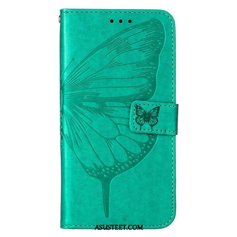 Kotelot Xiaomi 12 Lite Butterfly Design Kaulanauhalla