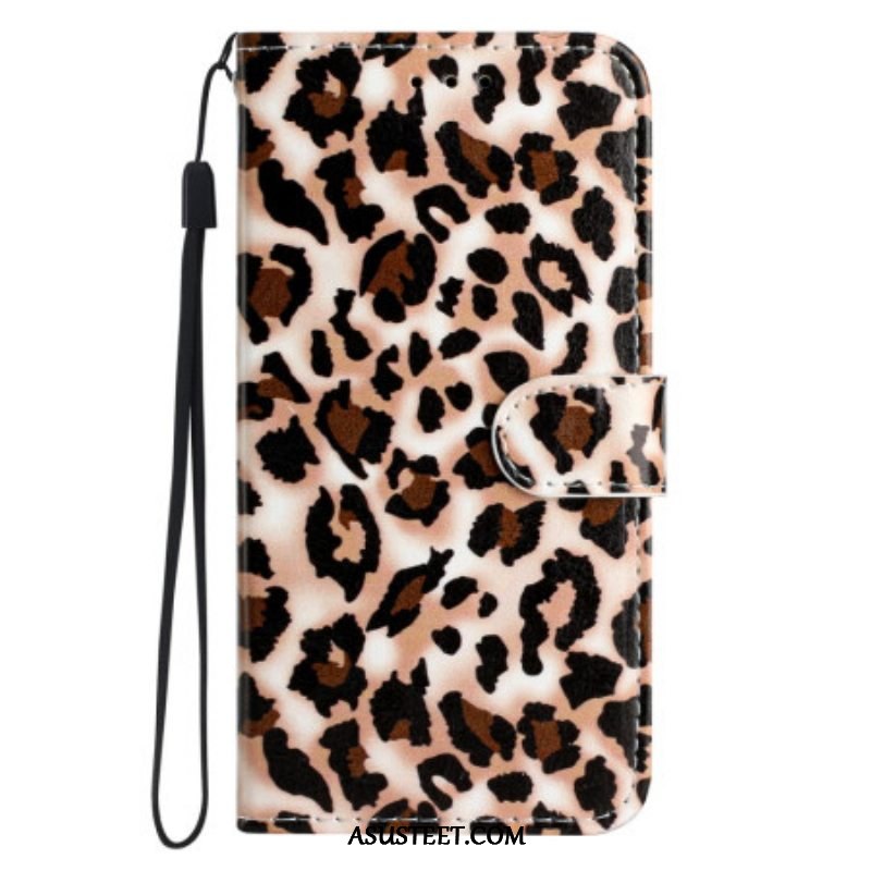 Kotelot Xiaomi Redmi A1 Suojaketju Kuori Strappy Leopard Print