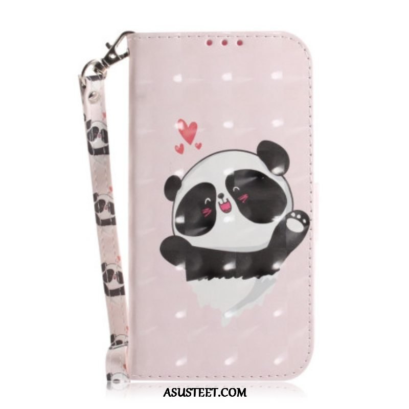 Kotelot iPhone 14 Plus Suojaketju Kuori Strappy Panda