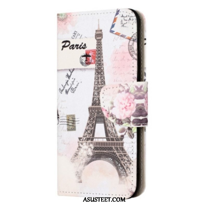 Kotelot iPhone 15 Plus Vintage Eiffel-torni